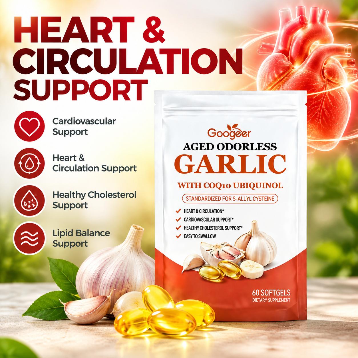 Coq10 Ubiquinol Softgel - Мягкие капсулы с чесноком, не имеющие