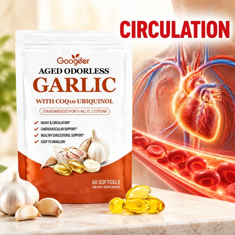 Coq10 Ubiquinol Softgel - Мягкие капсулы с чесноком, обработанным для