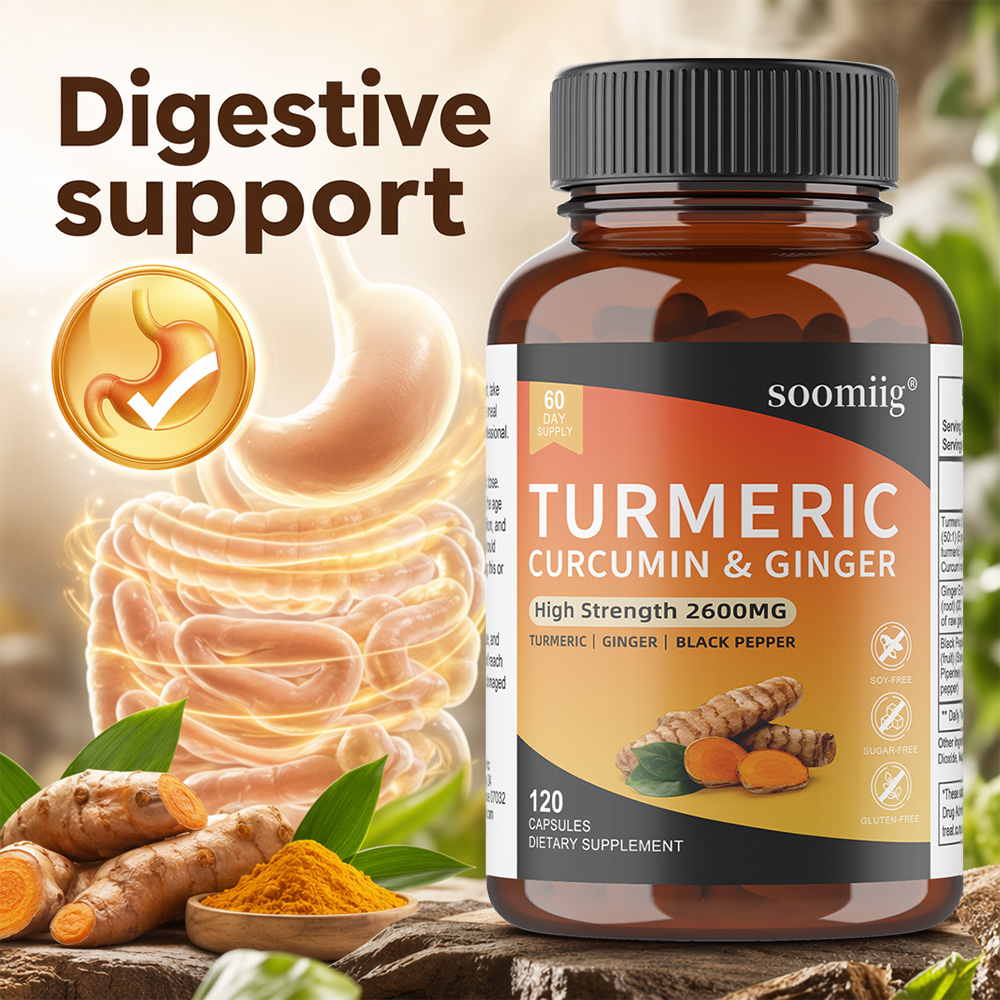 Turmeric Curcumin Capsule - Капсулы с куркумой, имбирем и черным