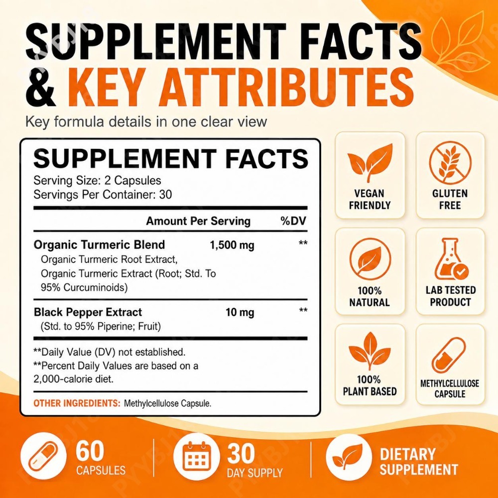 Капсулы с куркумой и имбирем,  – обзор и цена Turmeric Curcumin Capsule