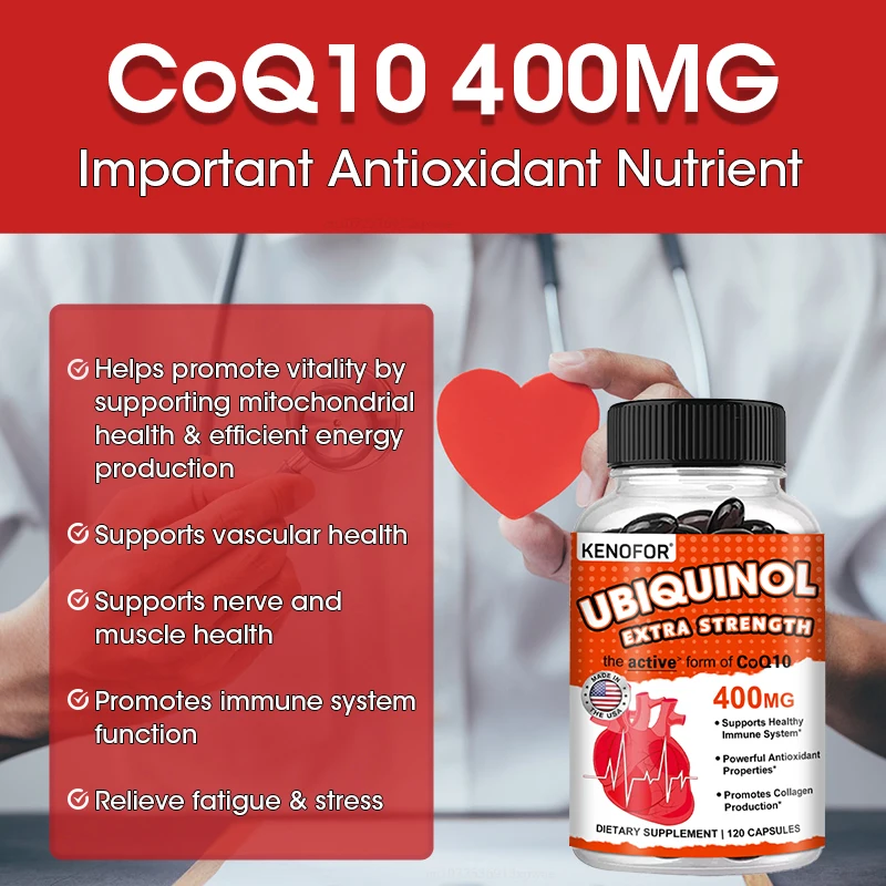 Ubiquinol CoQ10 400 мг мягкие  – обзор и цена Coq10 Ubiquinol Softgel