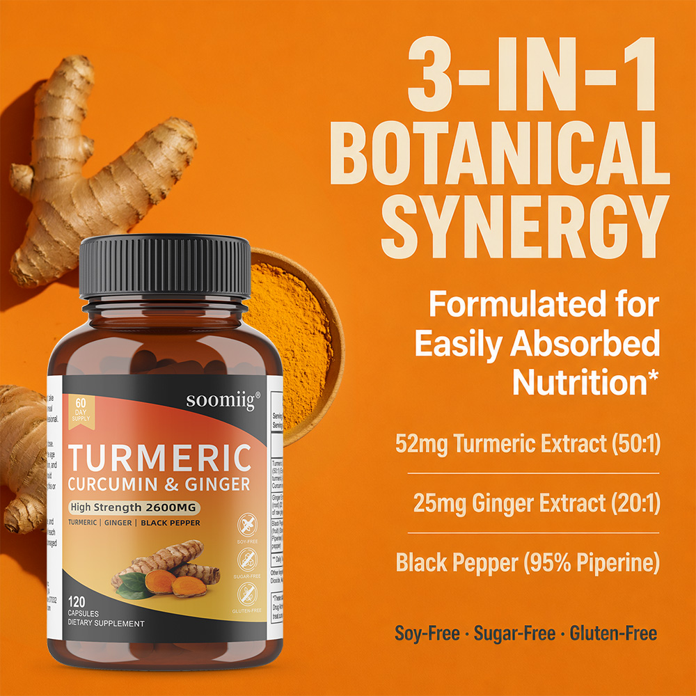 Капсулы с куркумином, имбирем  – обзор и цена Turmeric Curcumin Capsule