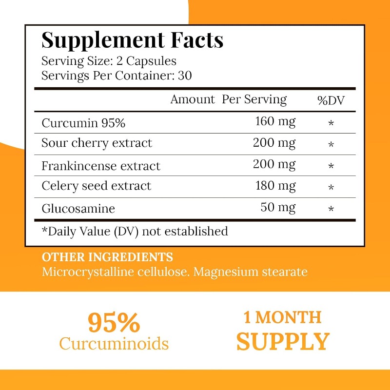 Куркумин 95%, глюкозамин, соде – обзор и цена Turmeric Curcumin Capsule